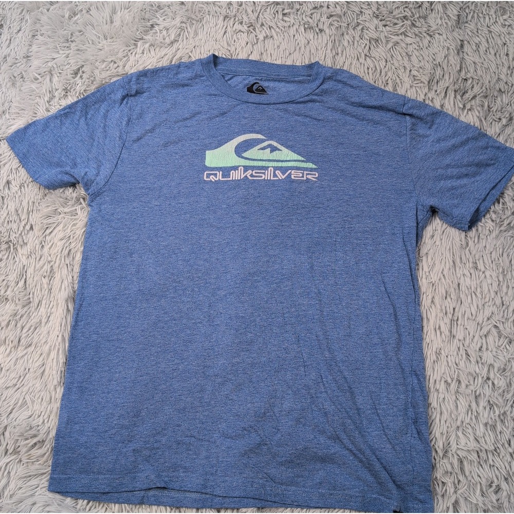 Quicksilver Shirt Boys XL Blue Tee Short Sleeve Graphic Soft Comfort
